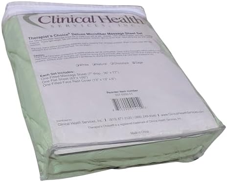Therapist’s Choice® Premium Deluxe Microfiber Massage Sheet Set, 3pc Set (Sage Green) by Unknown