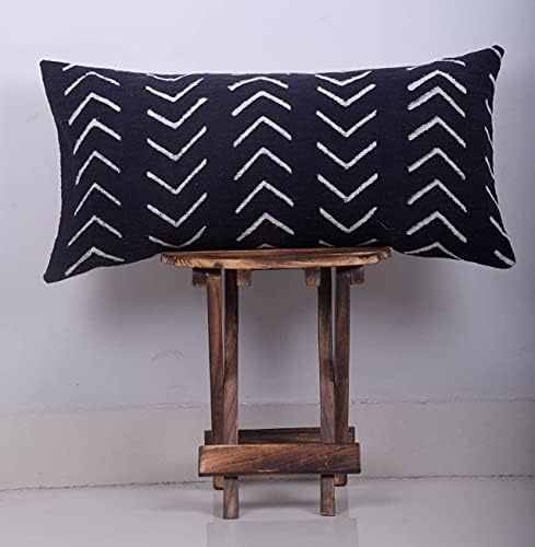 Trade Star Throw Pillow Case Lumbar Cushion Cover 100% Cotton Pillow Cover Decorative Farmhouse Sofa Mudcloth Floor Modern Boho Bedding Pillow Cases for Office 12X24 Inches - Image 5
