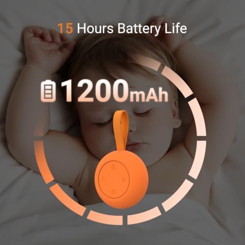 Portable Baby Sound Machine & Essentials for Babies & Kids-Orange - Image 3