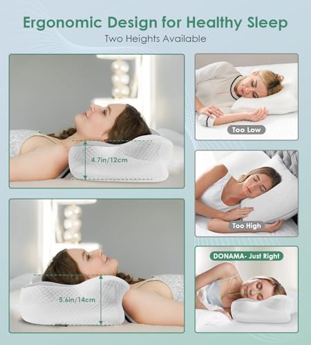 DONAMA Cervical Pillow Ergonomic Memory Foam Pillow for Neck Support - Image 4