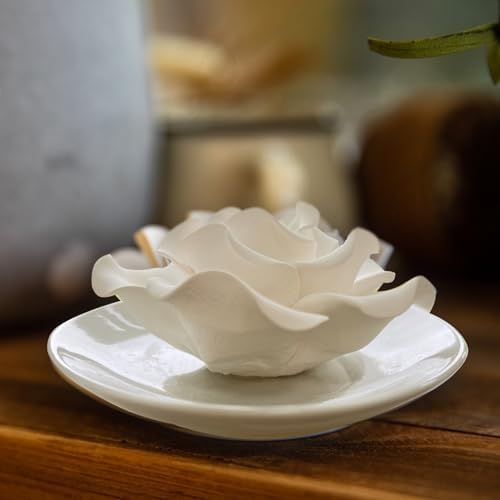 Passive Diffuser for Essential Oil-Ceramic Diffuser Non Electric Oil Diffusers for Small Mini Room, Desk Decorative, Bathroom (Impatiens) - Image 5