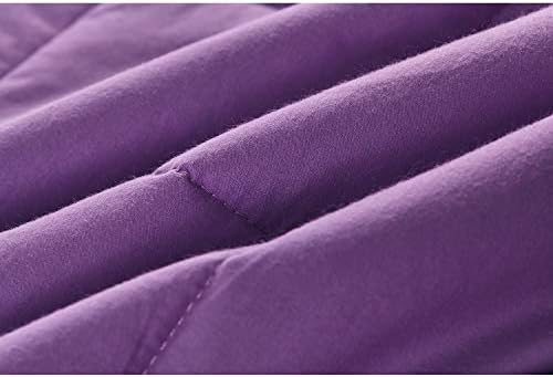 TONGDADA Kids Weighted Blanket | 40''x60'',7lbs | for Child Between 55-80 lbs | Premium Cotton Material with Glass Beads | Purple - Image 4