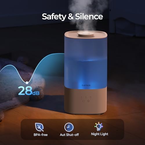Humidifiers for Bedroom, 2.5L Top Fill Cool Mist Humidifiers - Image 6