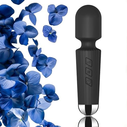 Portable Quiet Vibrating Mini Massager for Women & Men, Personal Handheld Electric Massager for Back Neck Shoulder Muscle Pain Relief & Relaxation, 20 Modes 8 Speeds (Black) by BitOffun%EF%BC%8DPersonalMassager