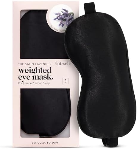 Kitsch Weighted Satin Sleep Mask | Eye Masks for Sleep - (4.1oz/116g) by Unknown