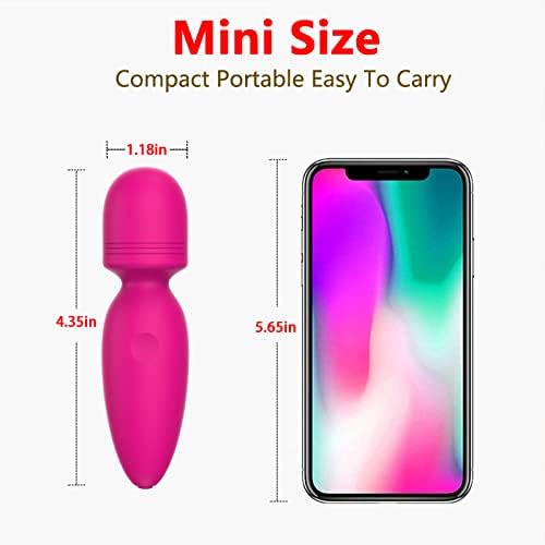 Mini Back Massager Waterproof Rechargeable Body Small Personal Massager Fatigue Relieving Muscle Massager (Rose red) - Image 2