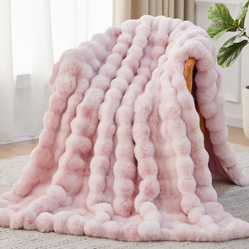Anysay Faux Fur Throw Blanket, 1000GSM Fluffy Soft Bubble Blanket 60''*80'' by Unknown