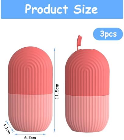 3 Pack Ice Roller for Face Eyes Women Facial Depuffer,Skin Care,Ice Pack Neck Massager,Cooling &Smoothing,Beauty Essentials(Pink) - Image 2