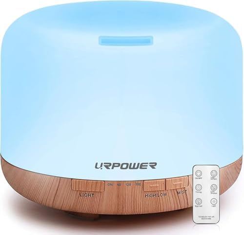 URPOWER 500mL Essential Oil Diffuser Humidifier for Home & Large Rooms by URPOWER