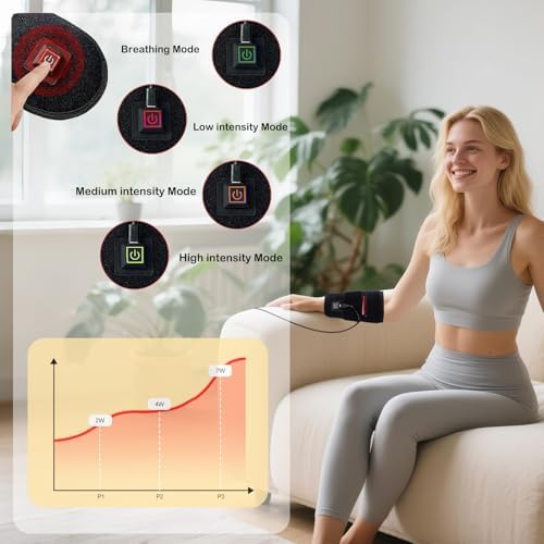 Red-Light-Therapy-for-Body,2026 Upgraded 4 Modes Near Infrared Light for Body Pain Relief,High-Efficiency Spherical Lamp Dual-Wave(660nm&850nm)LEDs,Corded-electric for Effective Therapy(12.4" x 6.1") - Image 4