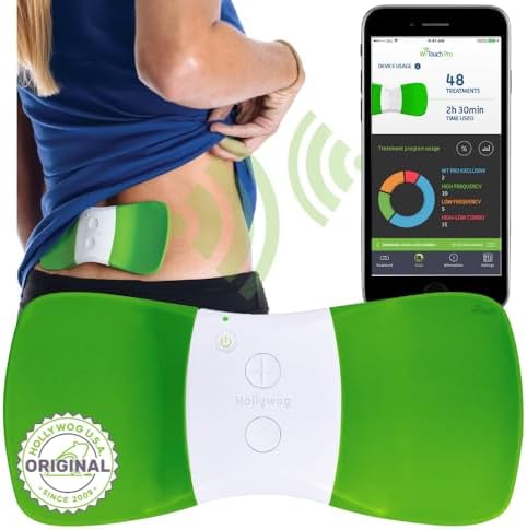 Hollywog WiTouch Pro Bluetooth TENS Unit – Wireless Lower Back Pain Relief Device | Wearable & Discreet | 15 Intensity Levels + App Control | Includes 3 Pairs Gel Pads - Image 3