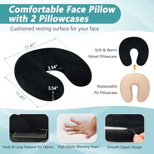 Mattress Top Massage Kit, Massage Headrest Face Pillow for Bed Mattress, Massage Face Cradle Cushion Bed Massage Head Holder, Adjustable Massage Attachment for Mattress, Eye Surgery Recovery Equipment - Image 2