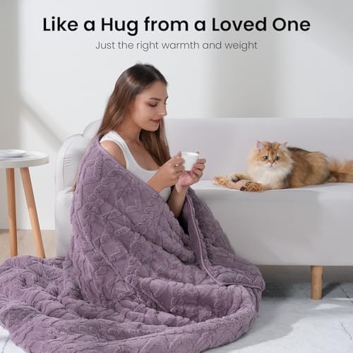 Drewin 20lbs Weighted Blanket Queen Size for Adults,Purple,60 x 80 inches - Image 4