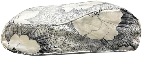 Silk Pillowcase for Memory Foam Pillow Neck Pillow, Pure Mulberry Silk Pillow Case for Cervical Pillow Contour Pillow (Grey White Flower, 24"" x 14"" x 4.7""/3.9""), ZT19114M - Image 3