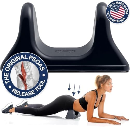 PSO-RITE Psoas Muscle Release Tool – Made in USA, Patented Deep Tissue Massage Device for Your Back, Hip Flexor & Trigger Point Relief, Night Black - Image 2