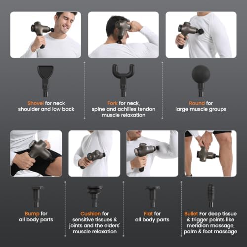 Mebak 3 Massage Gun, Massage Gun Deep Tissue for Athletes, Professional Muscle Percussion Massager, Massager for Shoulder Leg Back Body Pain Relief, Quiet Portable Sport Tool, Gifts for Him - Image 2