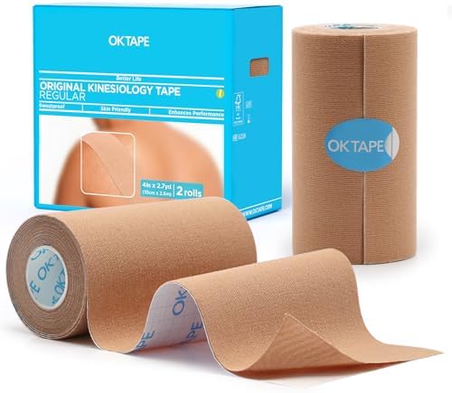 OK TAPE Extra Wide Kinesiology Tape, 4 Inch Wide Uncut Roll by OKTAPE
