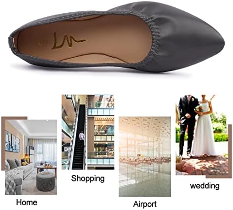 Women's Ballet Flat Slip On Flats - Classic Casual Dress Shoes, Foldable Portable Travel Ballet Walking Shoes - Image 5
