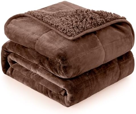 Cottonblue Fleece Weighted Blanket for Adults 15lbs Queen Size 60x80in Soft by Cottonblue
