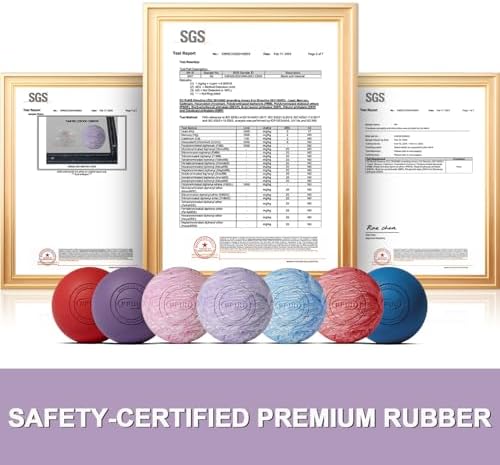 Massage Lacrosse Ball, 2.5 Inch Firm Solid Rubber Deep Tissue Ball for Myofascial Release, Plantar Fasciitis & Muscle Knot Relief, for Foot, Glutes, Shoulder Blades, Calves, 1 Count Purple-02 - Image 6
