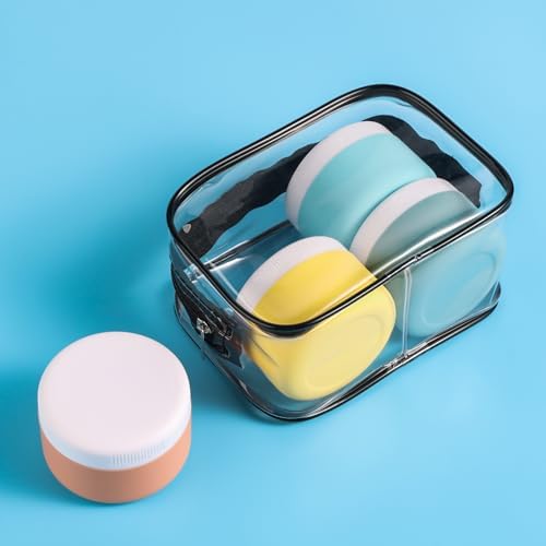 Kuangre Travel Containers for Toiletries, Silicone Cream Jars BPA-Free, Leak-proof 2oz Travel Size Containers, Portable Size Silicone Jars with Lid for Cosmetic Face Hand Body Cream (4 Pack) - Image 6
