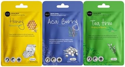 Celavi Korean Face Mask Sheet Set, Facial Spa Masks, 24 Pack - Image 3