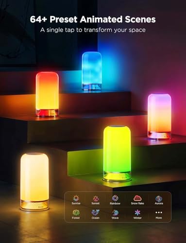 Govee RGBIC Smart Table Lamp 2, Touch Bedside Small Table Lamp (Corded) - Image 3
