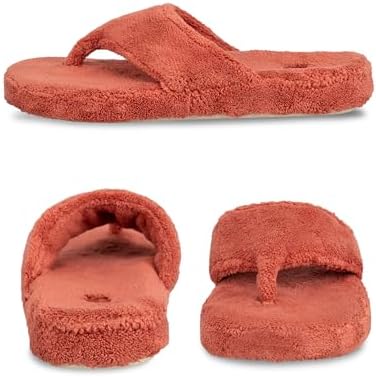 Acorn Women's Spa Thong Slippers with Cloud Contour Comfort - Arch Support and Plush Fluffy Terry Lining, Perfect for Beach, Camping, Poolside, or Bathroom Wear - Image 4