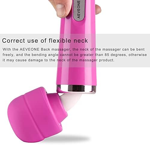 AEVEONE Wired Powerful Handheld Electric Massager, Strong Personal Back Massage for Sports Recovery, Muscle Aches, Body Pain (Rose red) - Image 5