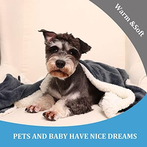 NANPIPER Baby Sherpa Blanket,Warm Toddler Throw Blanket,Soft Newborn Fleece Blanket for Winter (Grey,30x40 inches) - Image 2
