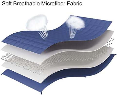 L'AGRATY King Size Weighted Blanket for Adults 30lbs, 88"x104" Cooling Heavy Blanket Microfiber Breathable Big Weighted Throw Blanket for Couple Summer Fall Winter, Navy - Image 5