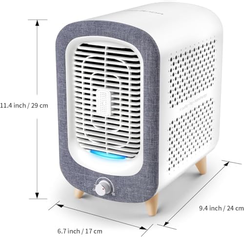 Air Purifier for Home Bedroom 780sq ft, HEPA Air Purifers with Activated Carbon, 22dbB Sleep Mode Quiet Air Cleaner for Dust, Smoke, Odor, Pet Dander, Pollen, Office Desk, JF180 Grey - Image 2