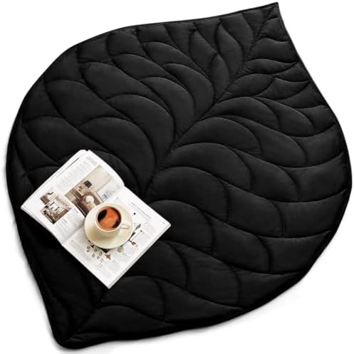 Weighted Blanket for Adults, 10 lbs, 60" x 78", washable Blankets, Black by Kaisa