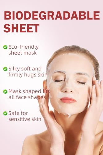 IREV Face Masks Skincare, Spa Sheet Mask, Facial Masks for Women Skin Care, Beauty Rose Sheet Masks, Bulk Face Mask Skin Care, Beauty Masks Gifts, Hydrating Face Masks, Facial Masks 10 Sheets - Image 5