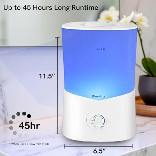 BlueHills Premium 3000 ML Essential Oil Diffuser Humidifier Large 3L White - Image 4