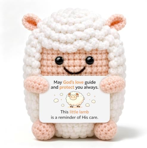 Christian Gifts for Women Men Crochet Lamb Religious Spiritual Gift by Unknown