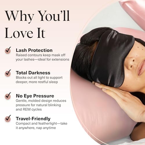 Kitsch Weighted Satin Sleep Mask | Eye Masks for Sleep - (4.1oz/116g) - Image 5