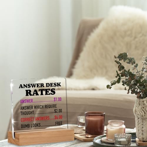 Funny Office Gifts for Coworkers, Boss Gifts, Answer Desk Rates Decor - Image 3