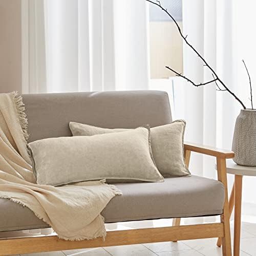Simple&Opulence 100% Linen Lumbar Pillow Cover 12 x 20 Inches Set of 2 Rectangular Decorative Throw Cushion Cover for Couch Sofa Bed Living Room Office Soft Breathable Farmhouse - Linen by SimpleOpulence