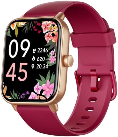 Fitpolo Smart Watch for Women,1.8” Touchscreen, Bluetooth Call, Alexa Built-in,24/7 Heart Rate SpO2 Monitor,Step Counting,Sleep Tracking, IP68 Waterproof Fitness Tracker Watch for Android iPhone by Fitpolo