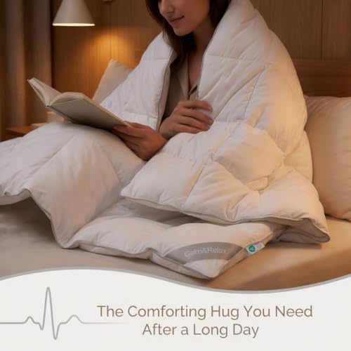 Calm&Relax Hybrid Weighted Blanket - Fluffy Cloud-Like Duvet & Gravity - Image 6