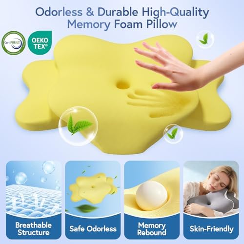 Ergonomic Cervical Memory Foam Pillow for Sleep Apnea Neck Support - Image 4