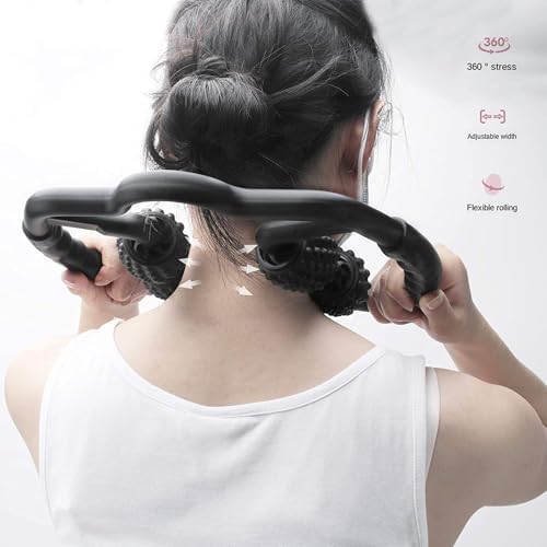 4 Wheels Foam Roller Muscle Massager for Leg Neck Hand Arm,Trigger Point Muscle Relax Massager Indoor Sports Yoga Bodybuilding Equipment (Pink) - Image 4