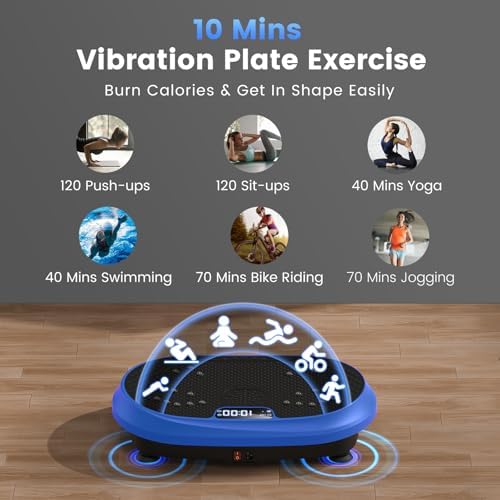 HVX Vibration Plate Exercise Machine 450 lbs Capacity Lymphatic Drainage - Image 4