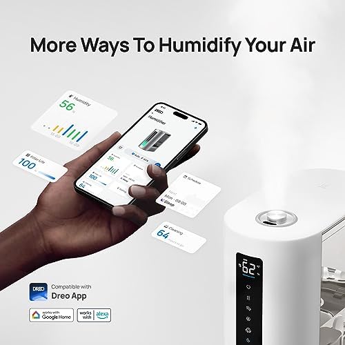 DREO 6L Smart Humidifiers for Bedroom, Warm & Cool Mist for Large Room - Image 3