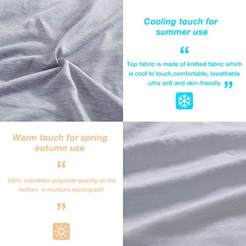 EXQ Home Weighted Blanket Cover 60x80 -Queen Size Premium Soft for Weighted Blanket with Zipper,Machine Washable Duvet Cover (Grey,Duvet Cover Only) - Image 3