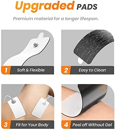 AVCOO Large Snap TENS Unit Pads 10 Pcs, Latex-Free, 50 Times of Use - Image 5