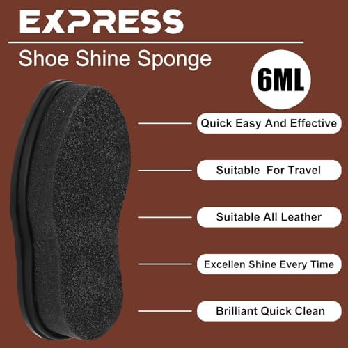 Loopeer 12Pcs Shoe Shine Sponge, Instant Leather Care - Image 3