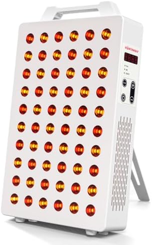 BONTANNY Red Light Therapy, 630/660/810/830/850nm 5 Wavelengths Red Near Infrared Light Device with 60 Dual Chip Clinical Grade LEDs, Remote Control, Timer for Face, Body, Pain Relief, BO-300 (White) by BONTANNY