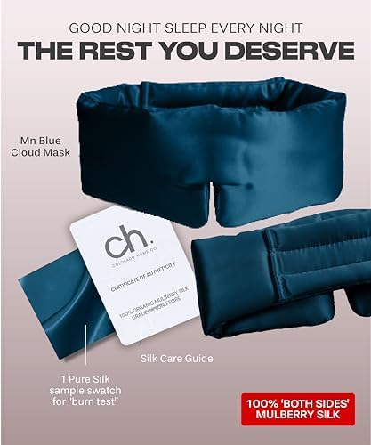 SUNDAYSILKS™ | Adjustable Silk Sleep Mask for Side Sleeper | Cloud-Like Comfort, Weighted for Deep Sleep | Soft Sleep Face Mask for Women & Men, Full Blackout, Cooling Silk Eye Mask for Sleeping - Image 5